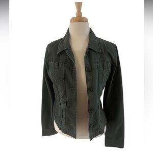 Anchor Blue Military Style Jacket-Size Large Olive Green color
